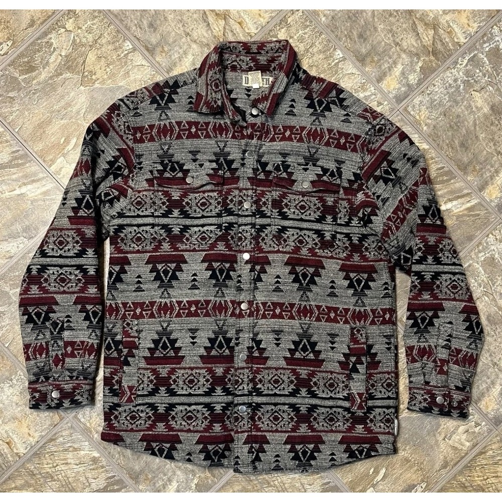 Duluth Trading Co Jacket Mens Medium Snap Buttom Southwestern Aztec